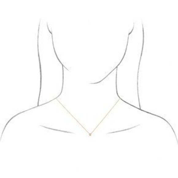 14K White .06 CT Diamond Solitaire 16-18 Necklace